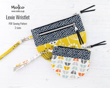 Load image into Gallery viewer, Lexie wristlet pouch PDF sewing tutorial sewing pattern