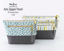 Load image into Gallery viewer, Ayla zipper pouch sewing tutorial sewing pattern