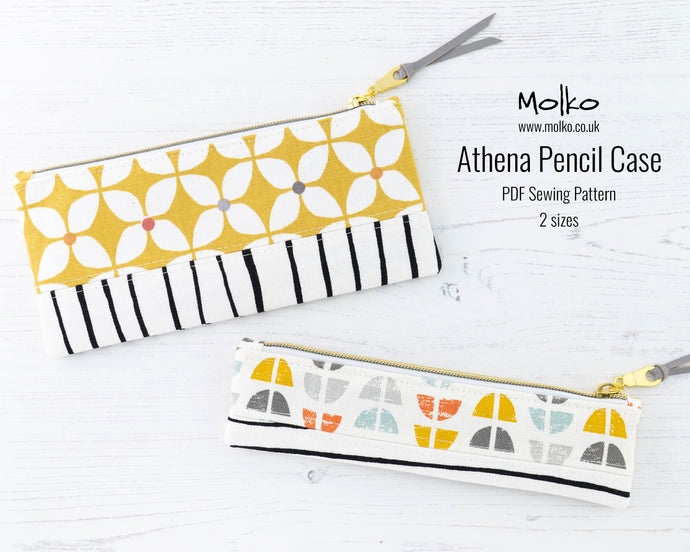 Athena pencil case sewing tutorial sewing pattern