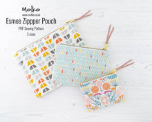 Load image into Gallery viewer, Esmee zipper pouch sewing tutorial sewing pattern
