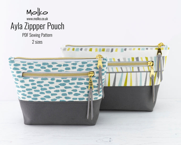 Ayla zipper pouch sewing tutorial sewing pattern